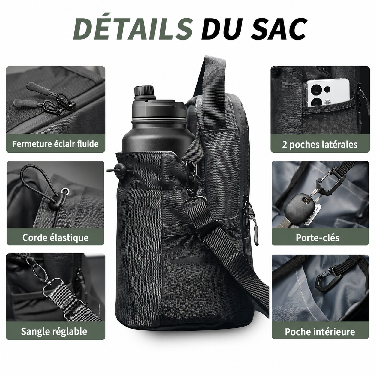 Sac de sport magnétique